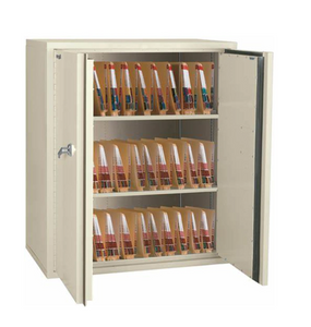 Factory Customized Hospital Clinic Office Use Warehouses Shelves Document 3 Tier Racks Two Door Filing Wood Storage Cupboard