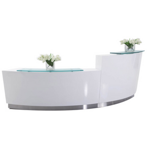 Sleek Modern Curved Reception Desks