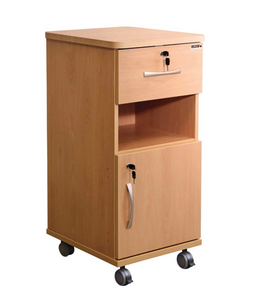Hospital Furniture 4 Wheels Mobile Wooden Drawer Medical Bed Side Lockers