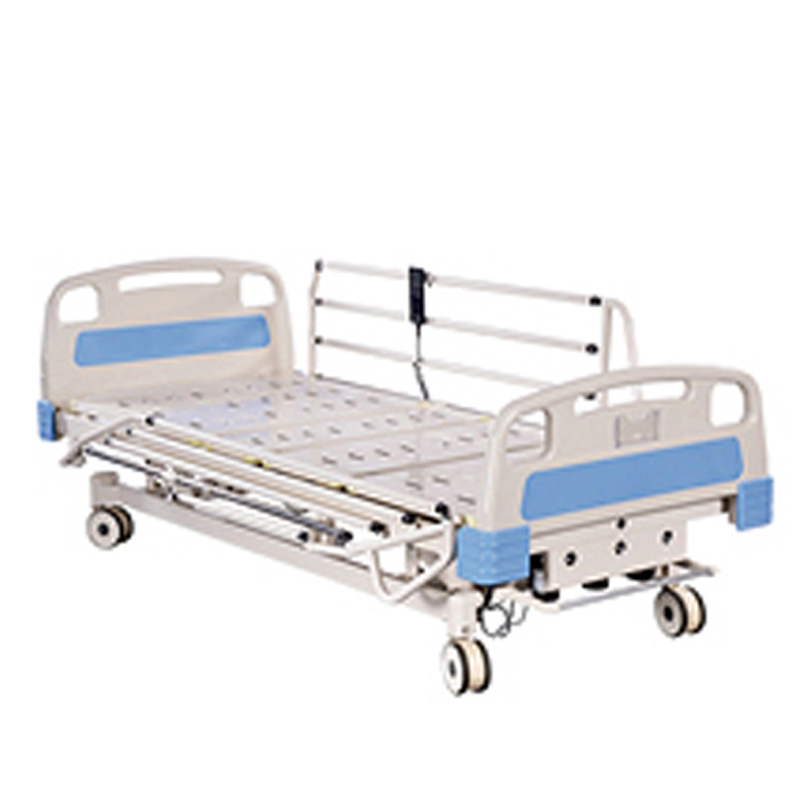 adjustable electric Stainless steel hospital bed patient care bed with wheels