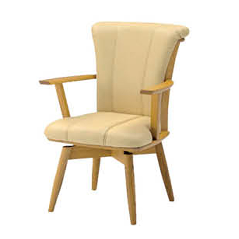 wood arm chairs with cushion and upholstered seat