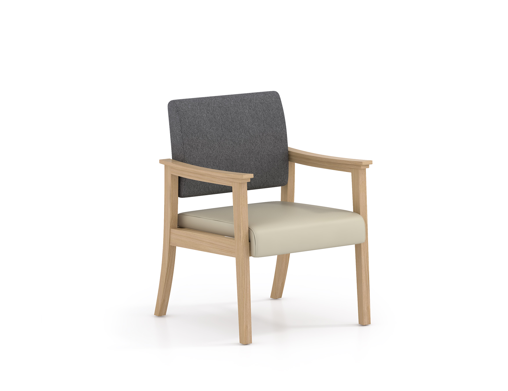 Wood fabric Oversized lounge Guest Chair for patients
