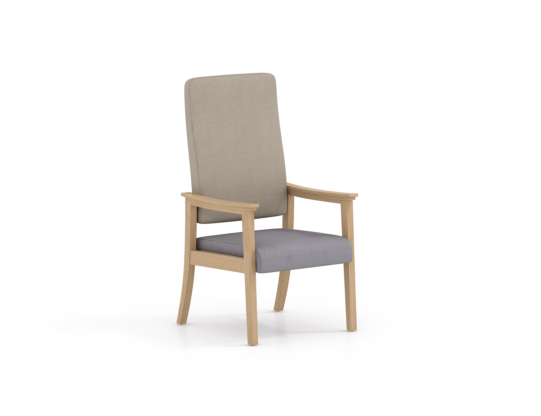 Wood Fabric-Upholstered Patient Chair