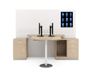 T-shaped Hospital Office Desk for Two Person
