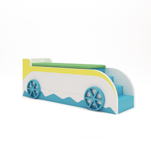  Car-Shaped Carton Hospital Exam Bed with Steps for Children